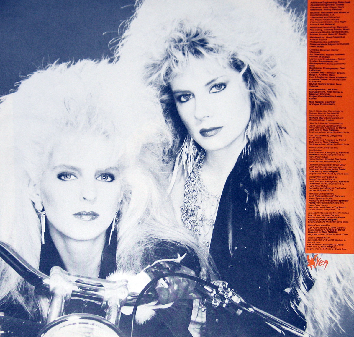 Photo of Vixen's self-titled Album's Inner Cover   
